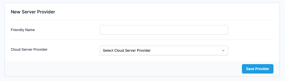 Screenshot showing ServerAuth new provider box