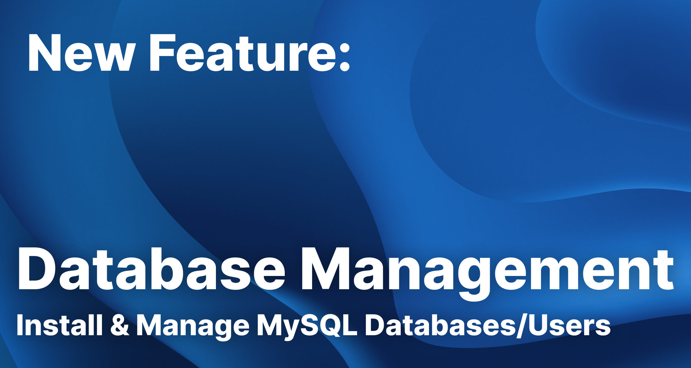 Introducing Database Management on ServerAuth.com