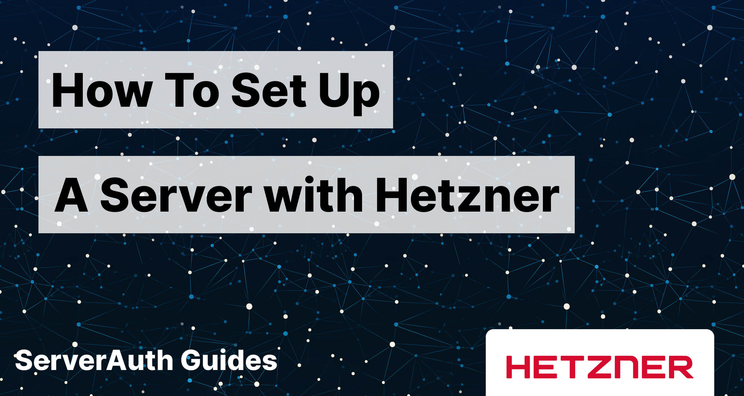 How to set up a server with Hetzner