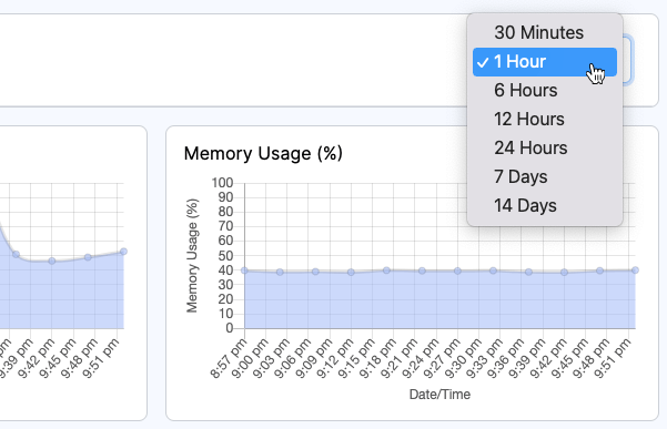 Filter server monitoring dates