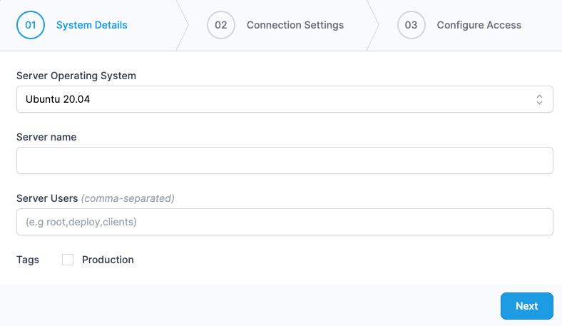 Easy 3-Step Server Setup Process